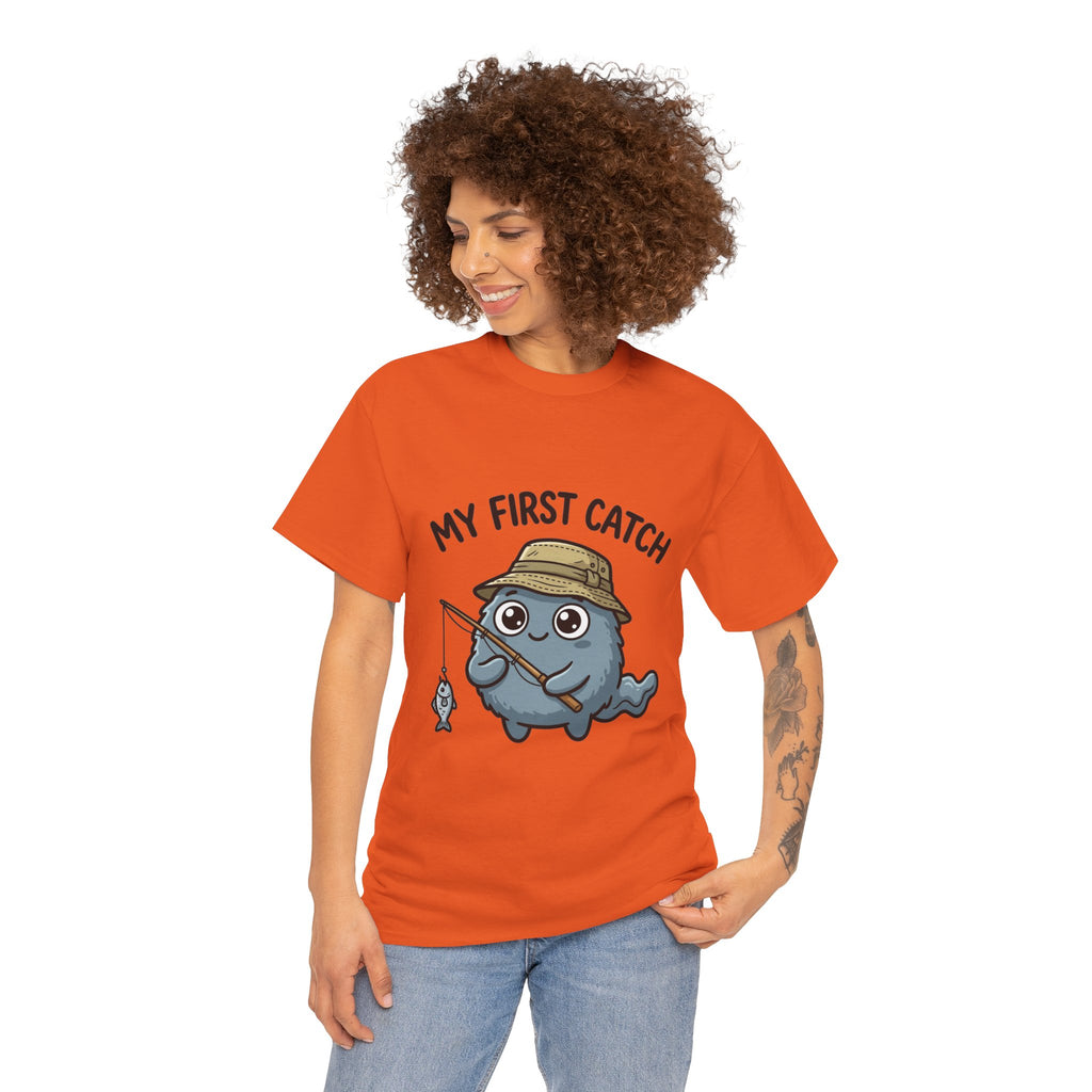 T-Shirt — "My First Catch" Cute Baby Narwhal Fishing Tee