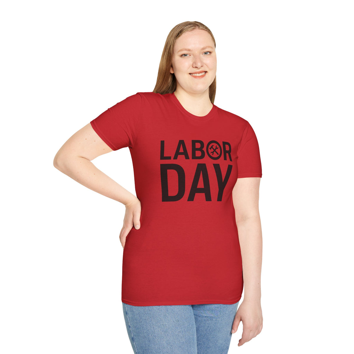 Labor Day Tools Graphic T-Shirt — Bold 'Labor Day' Text with Wrench & Hammer