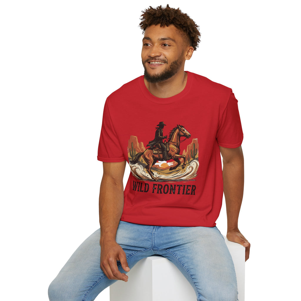 Wild Frontier Cowboy T-Shirt — Western Rider Graphic Tee