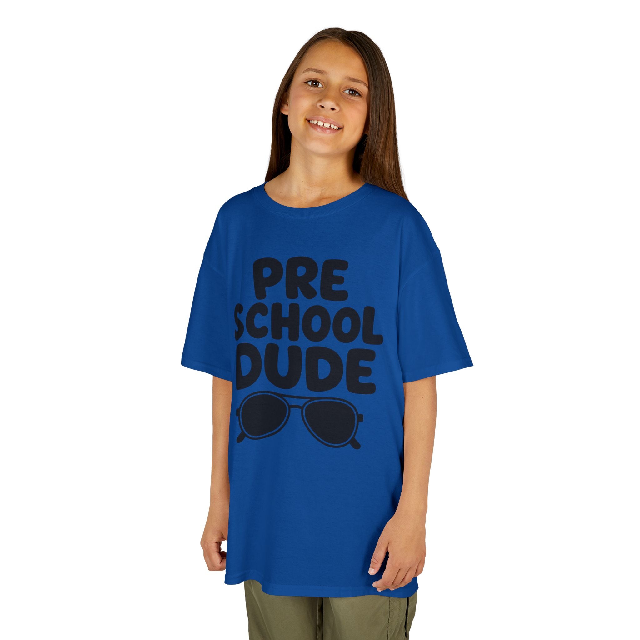 Preschool Dude Kids T‑Shirt — 'Preschool Dude' Sunglasses Graphic Tee for Boys
