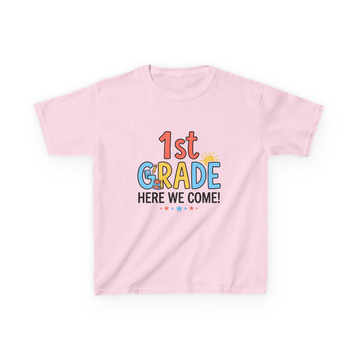 1st Grade Here We Come Kids T-Shirt — Back to School Shirt for Boys & Girls
