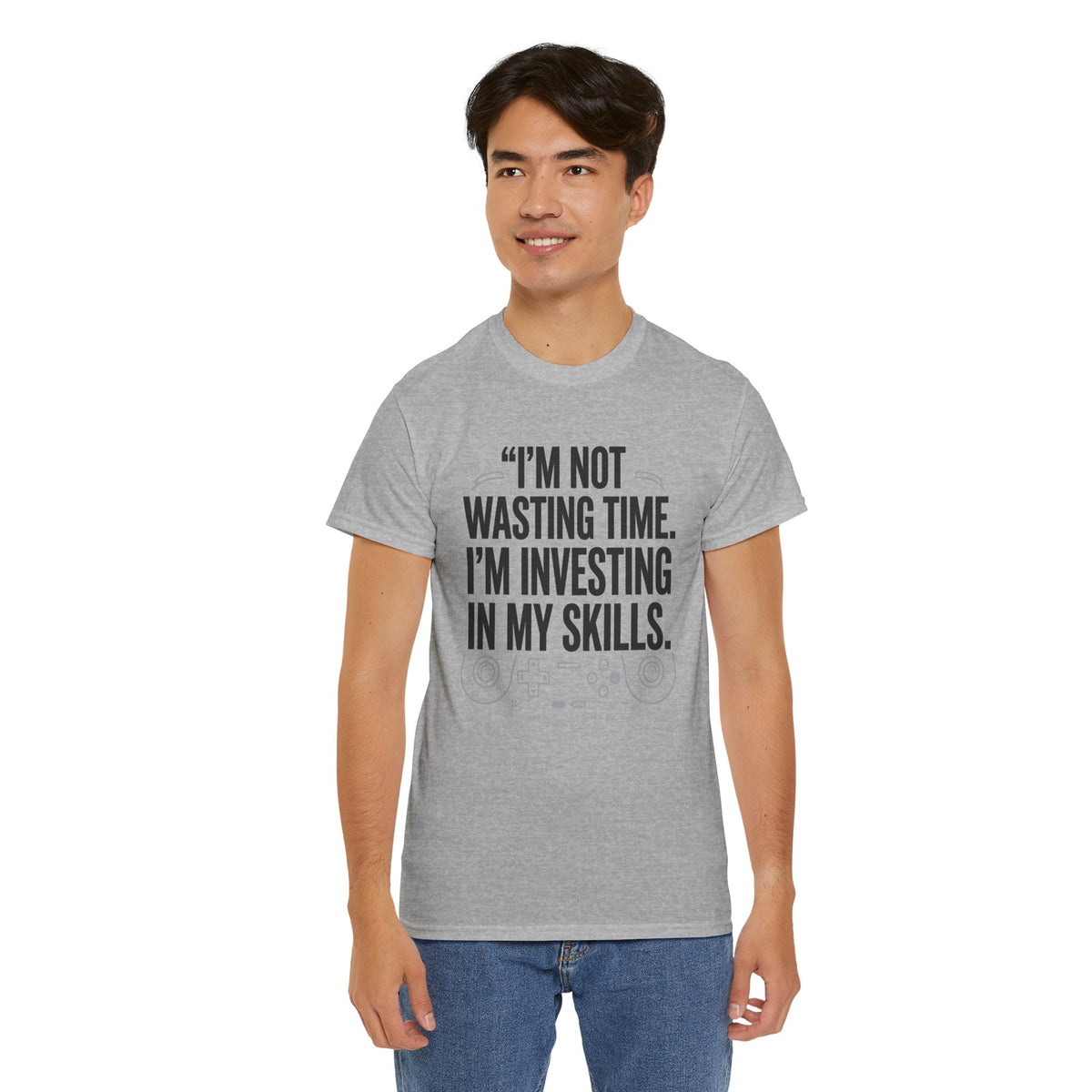 Gaming Tee - "I'm Not Wasting Time, I'm Investing In My Skills" Motivational Gamer T-Shirt