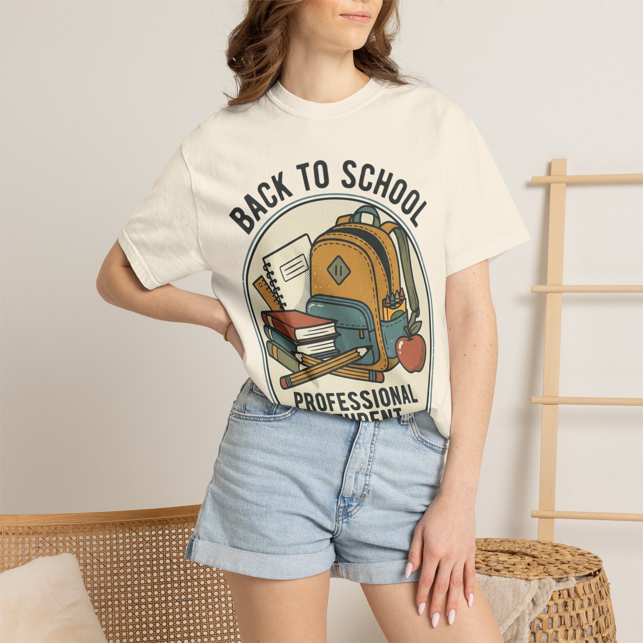 Back to School 'Professional Student' T-Shirt — Backpack & Books Graphic