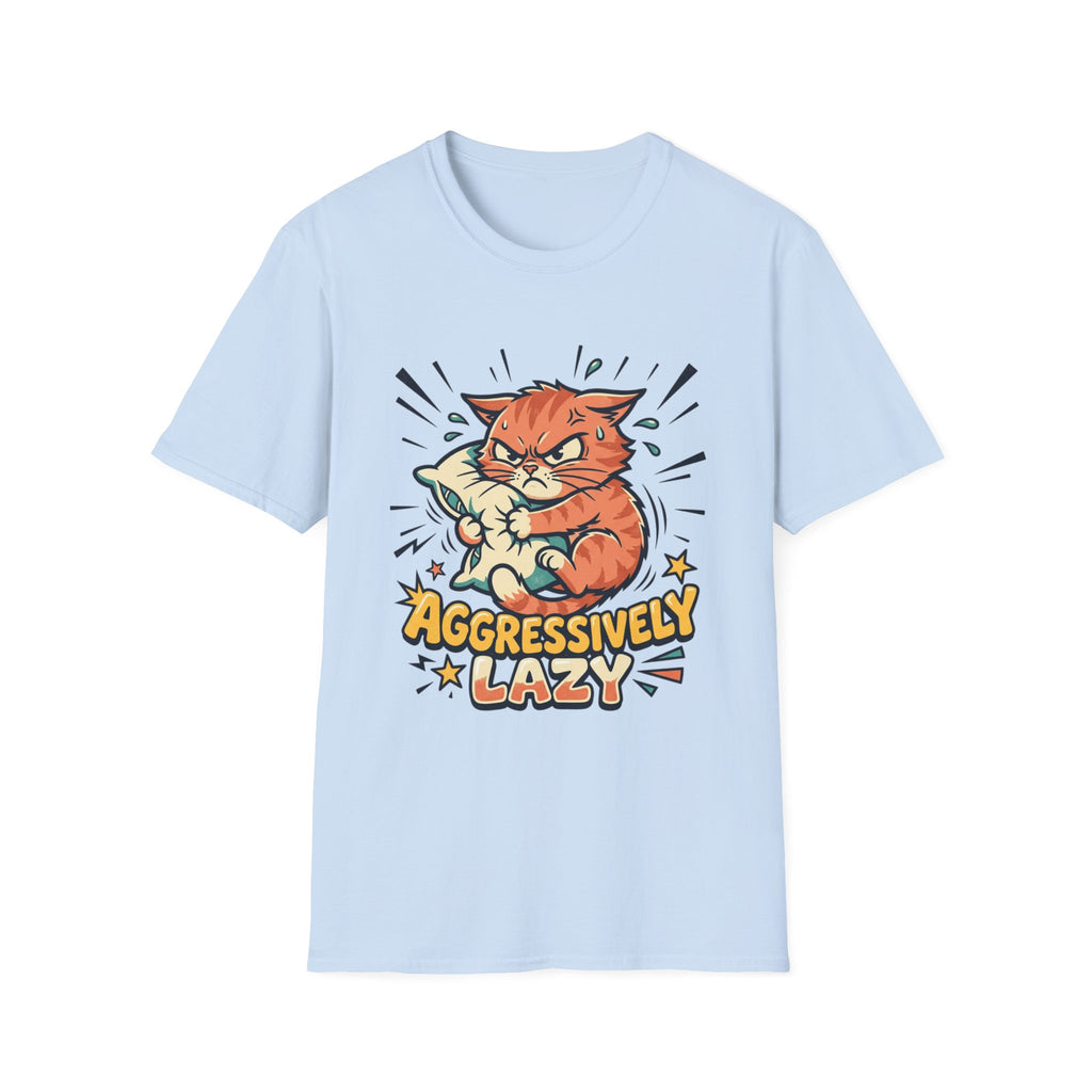 T-Shirt — Aggressively Lazy Cat Graphic Tee