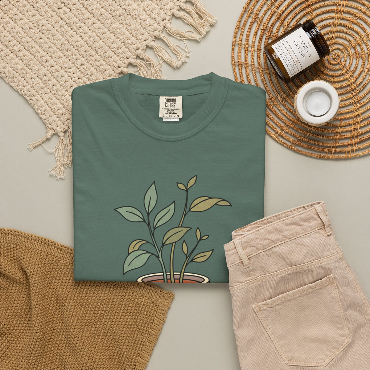 Growing Through It Plant Tee — Self Growth Graphic T-Shirt