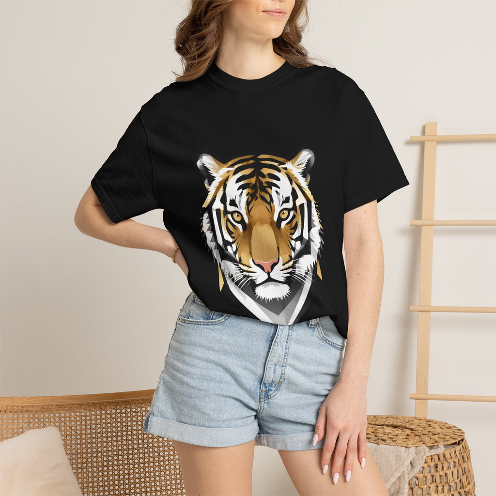 Tiger Head Graphic T-Shirt — Bold Wildlife Tee for Men & Women