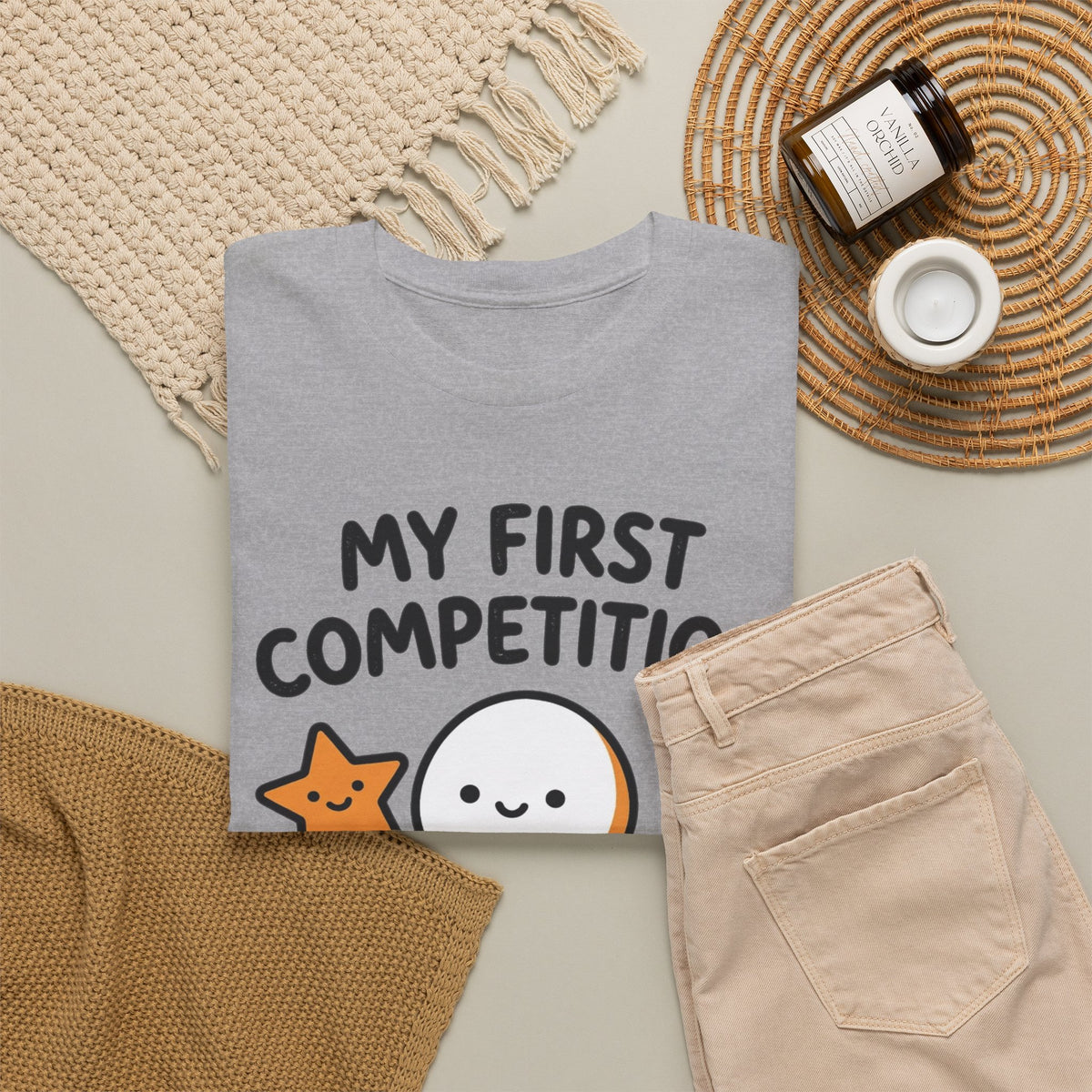 My First Competition Kids T‑Shirt – Cute Champ Podium Design