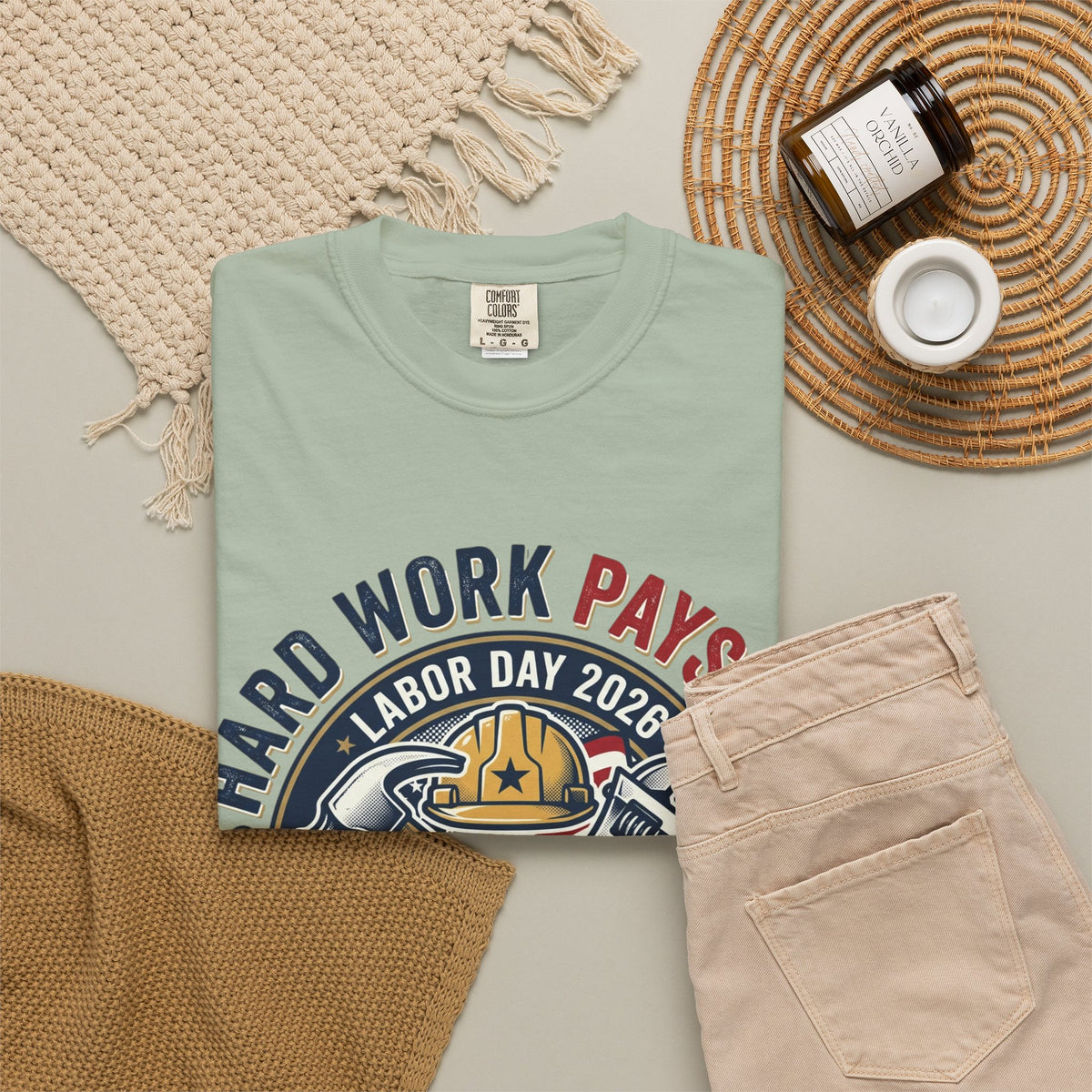 Labor Day 'Hard Work Pays Off' Graphic T-Shirt
