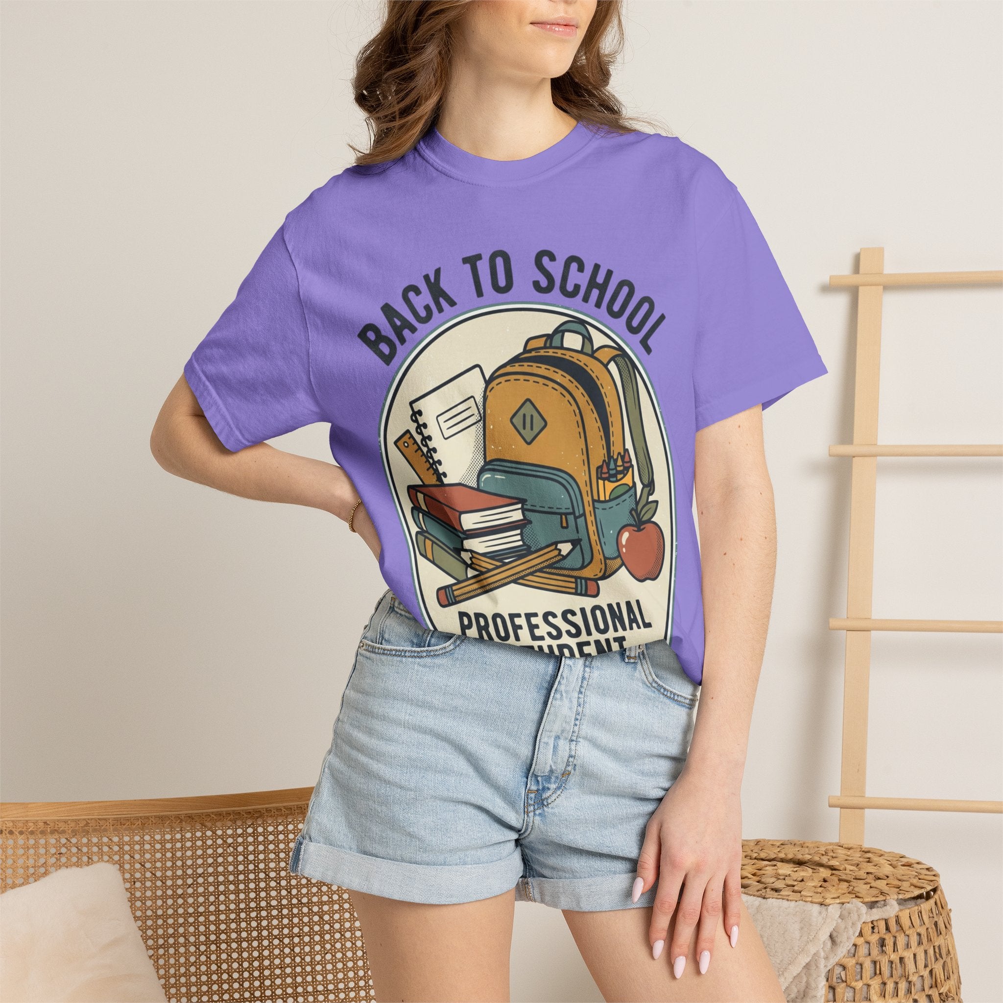 Back to School 'Professional Student' T-Shirt — Backpack & Books Graphic
