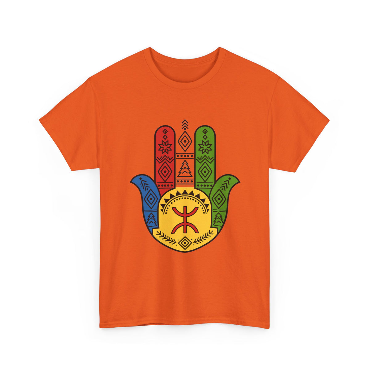 Hamsa Hand T-Shirt — Colorful Ethiopian Symbol Protection Tee
