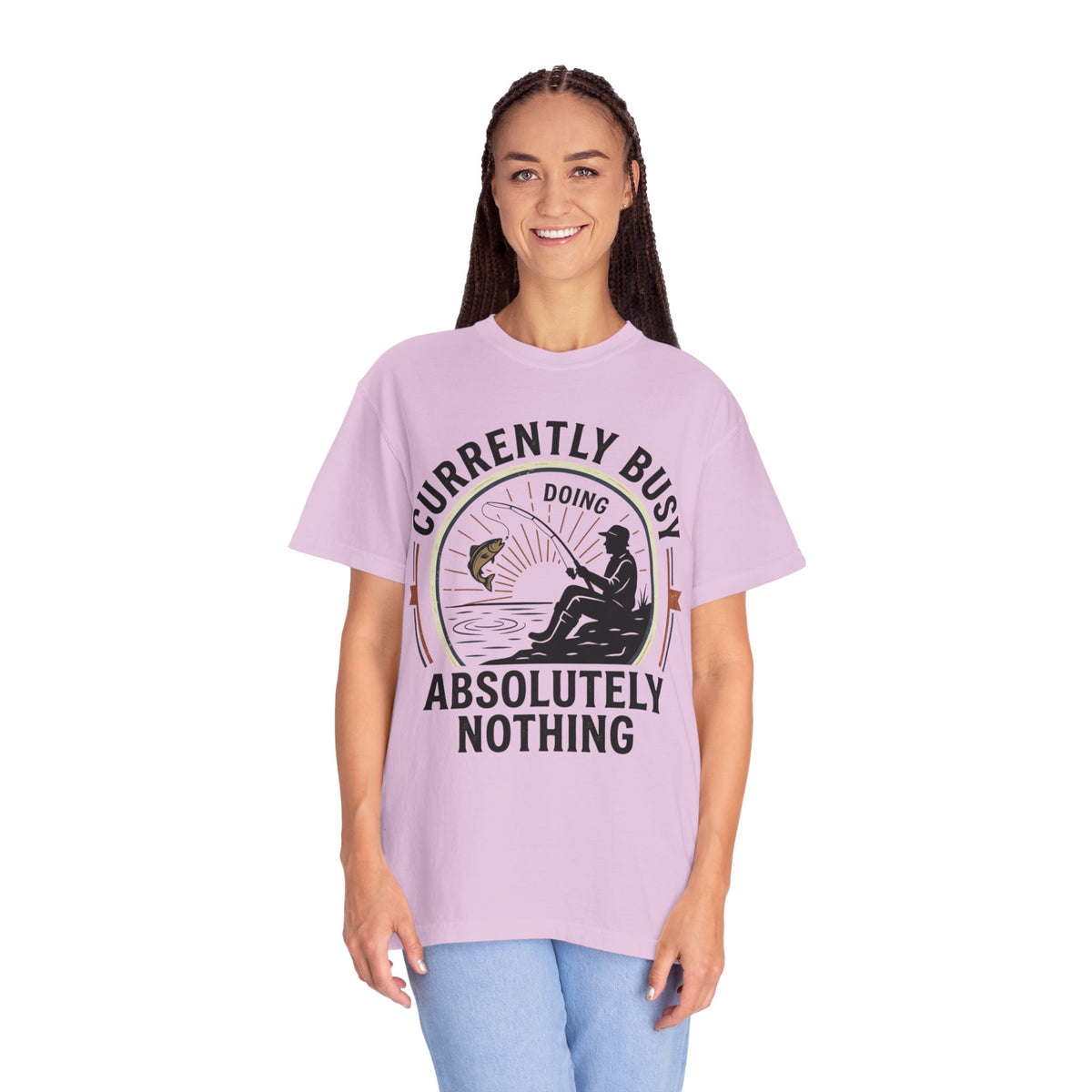 T-Shirt — Currently Busy Doing Absolutely Nothing Fishing Graphic