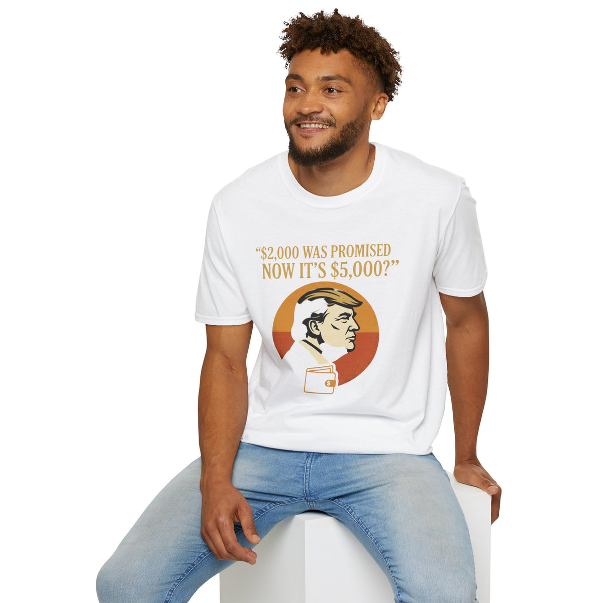 Trump 2,000 to 5,000 Retro Portrait T-Shirt