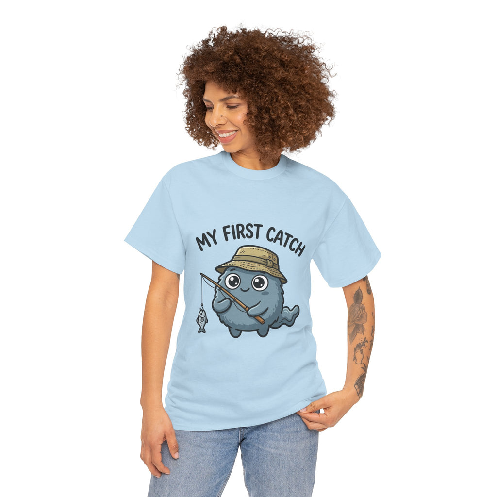 T-Shirt — "My First Catch" Cute Baby Narwhal Fishing Tee