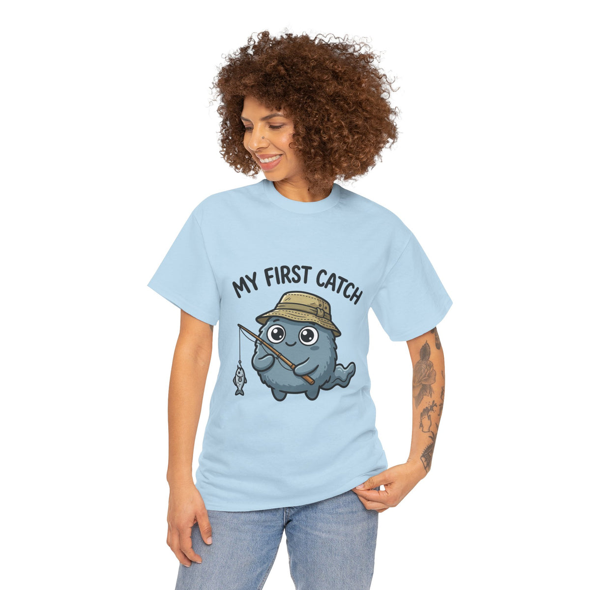 T-Shirt — "My First Catch" Cute Baby Narwhal Fishing Tee