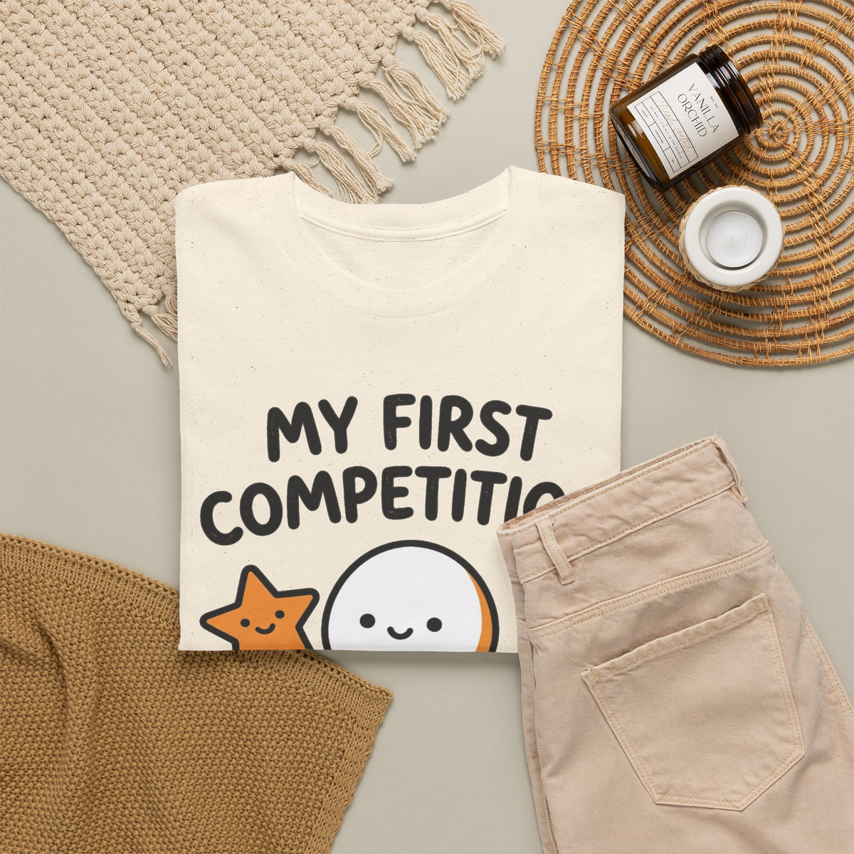 My First Competition Kids T‑Shirt – Cute Champ Podium Design
