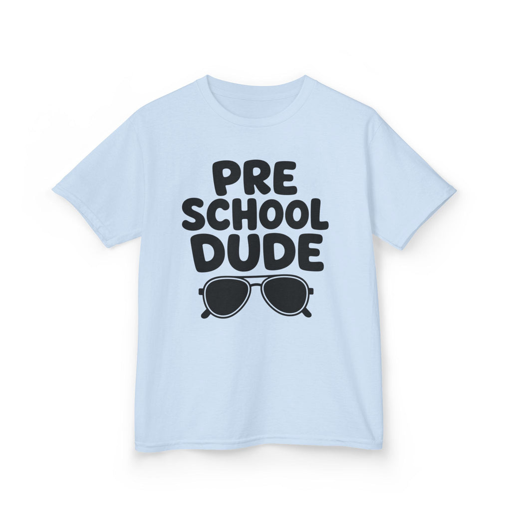 Preschool Dude Kids T‑Shirt — 'Preschool Dude' Sunglasses Graphic Tee for Boys