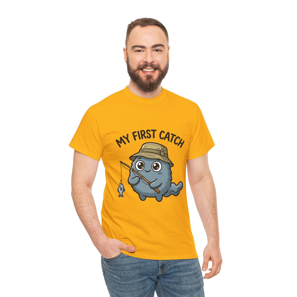 T-Shirt — "My First Catch" Cute Baby Narwhal Fishing Tee