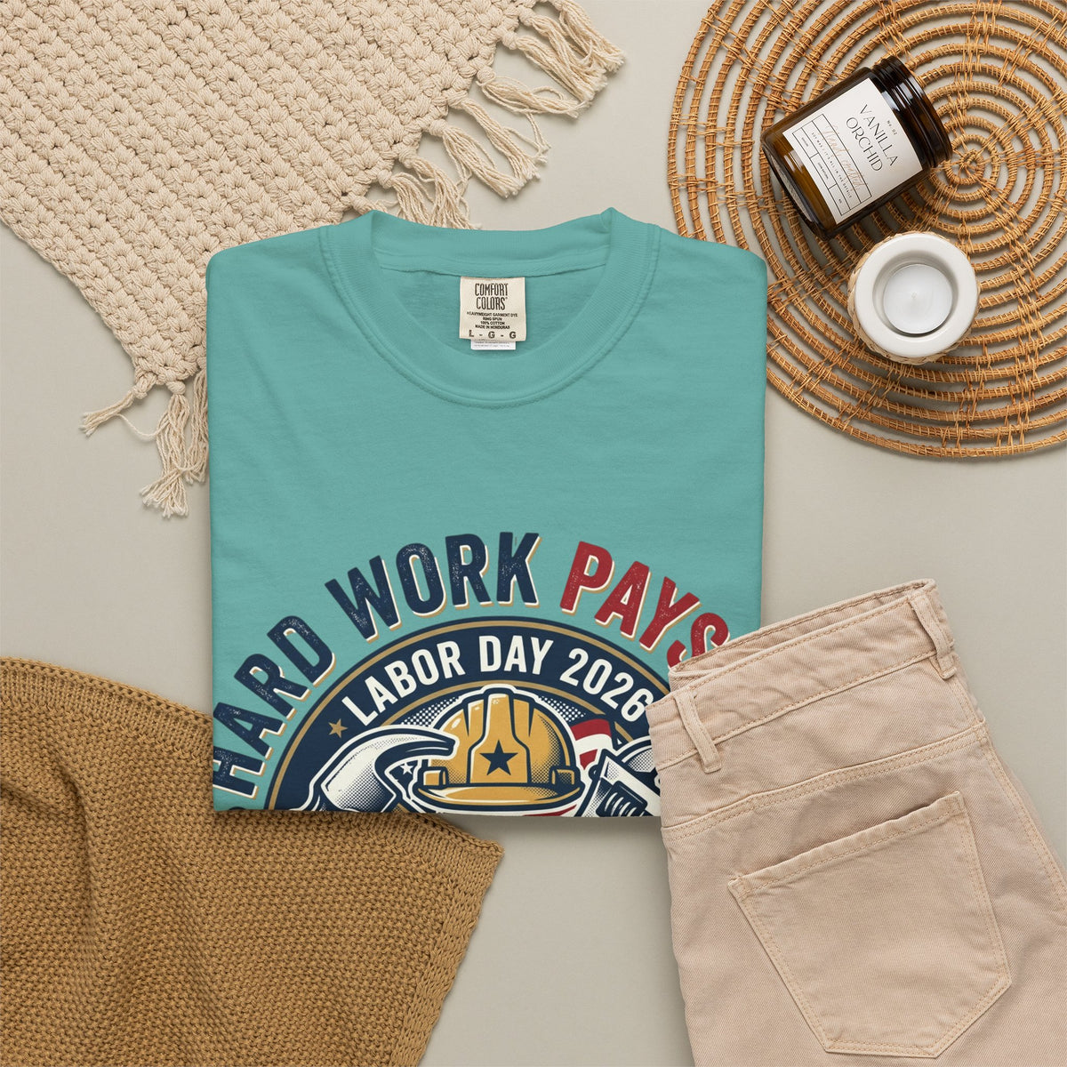 Labor Day 'Hard Work Pays Off' Graphic T-Shirt