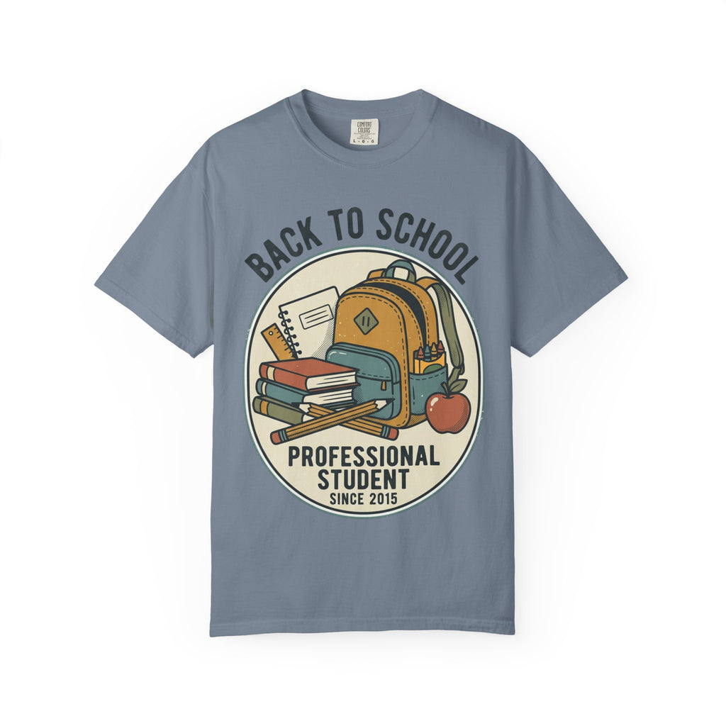 Back to School 'Professional Student' T-Shirt — Backpack & Books Graphic