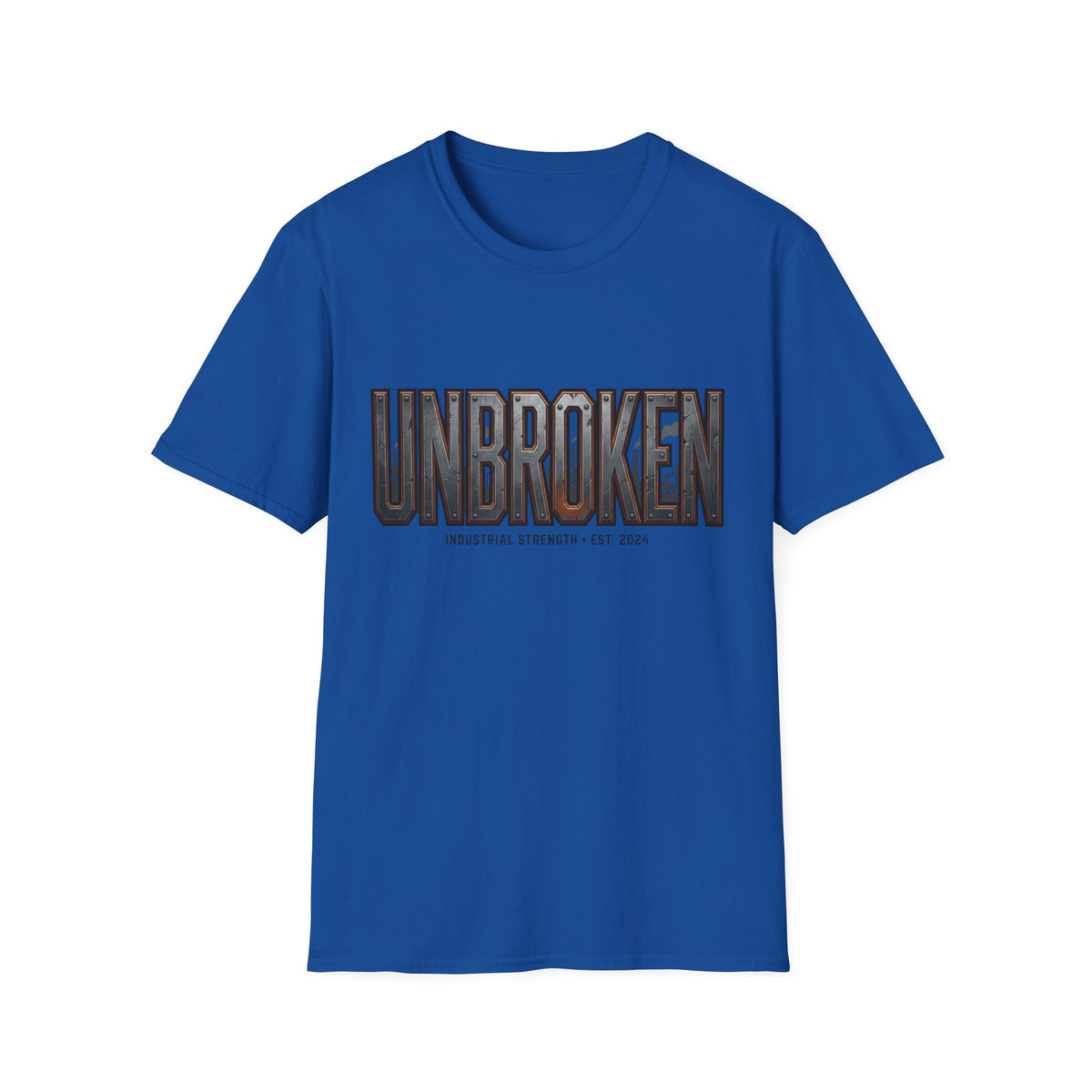 Unbroken Industrial Strength Graphic T‑Shirt — 'UNBROKEN' Bold Chest Design