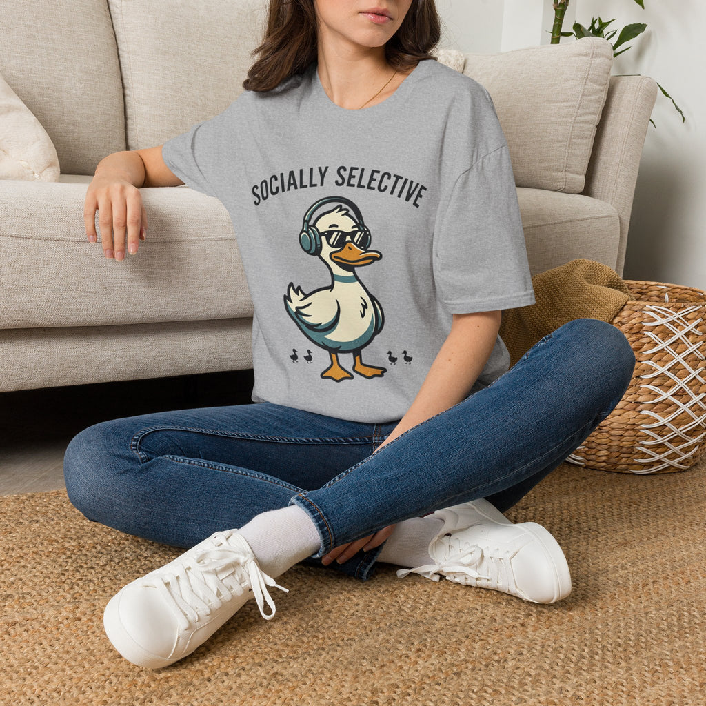 Socially Selective Duck T-Shirt — Funny Introvert Graphic Tee
