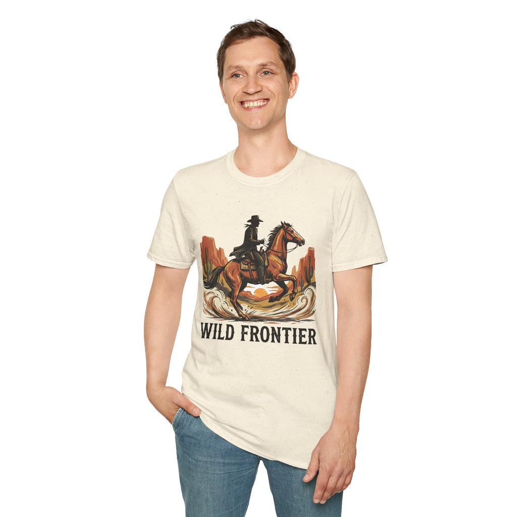 Wild Frontier Cowboy T-Shirt — Western Rider Graphic Tee