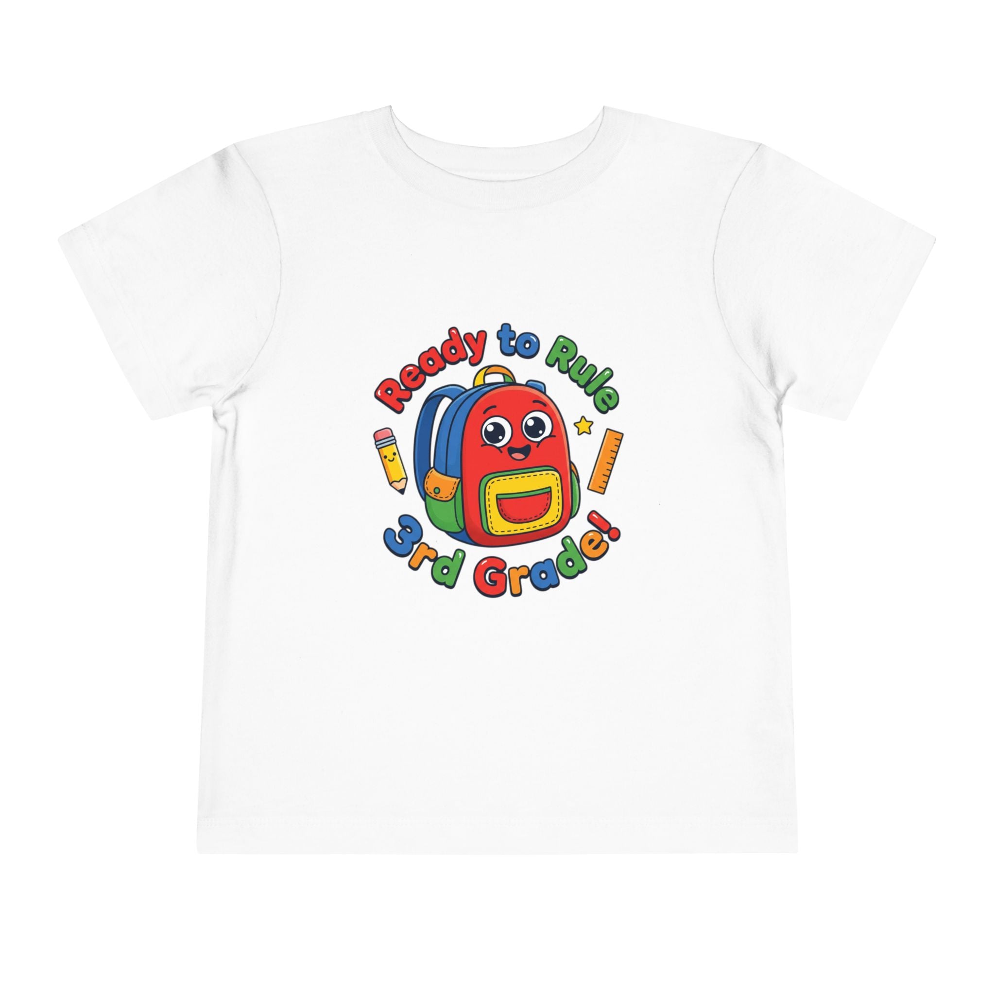 Toddler Tee — "Ready to Rule: 3rd Grader" Back-to-School Backpack Design