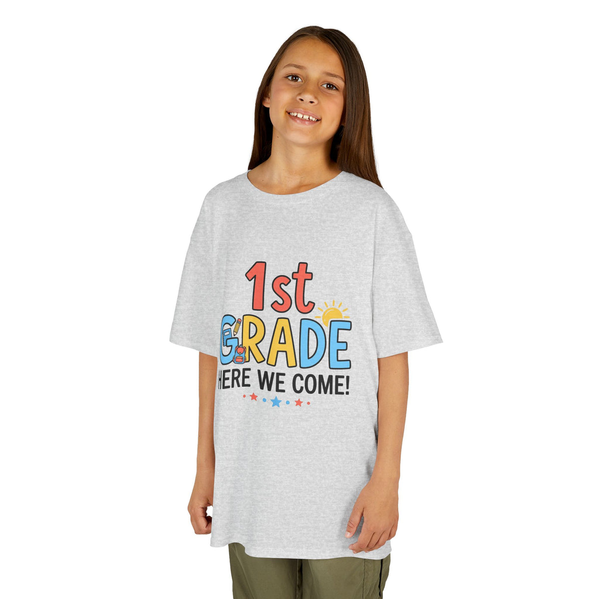 1st Grade Here We Come Kids T-Shirt — Back to School Shirt for Boys & Girls