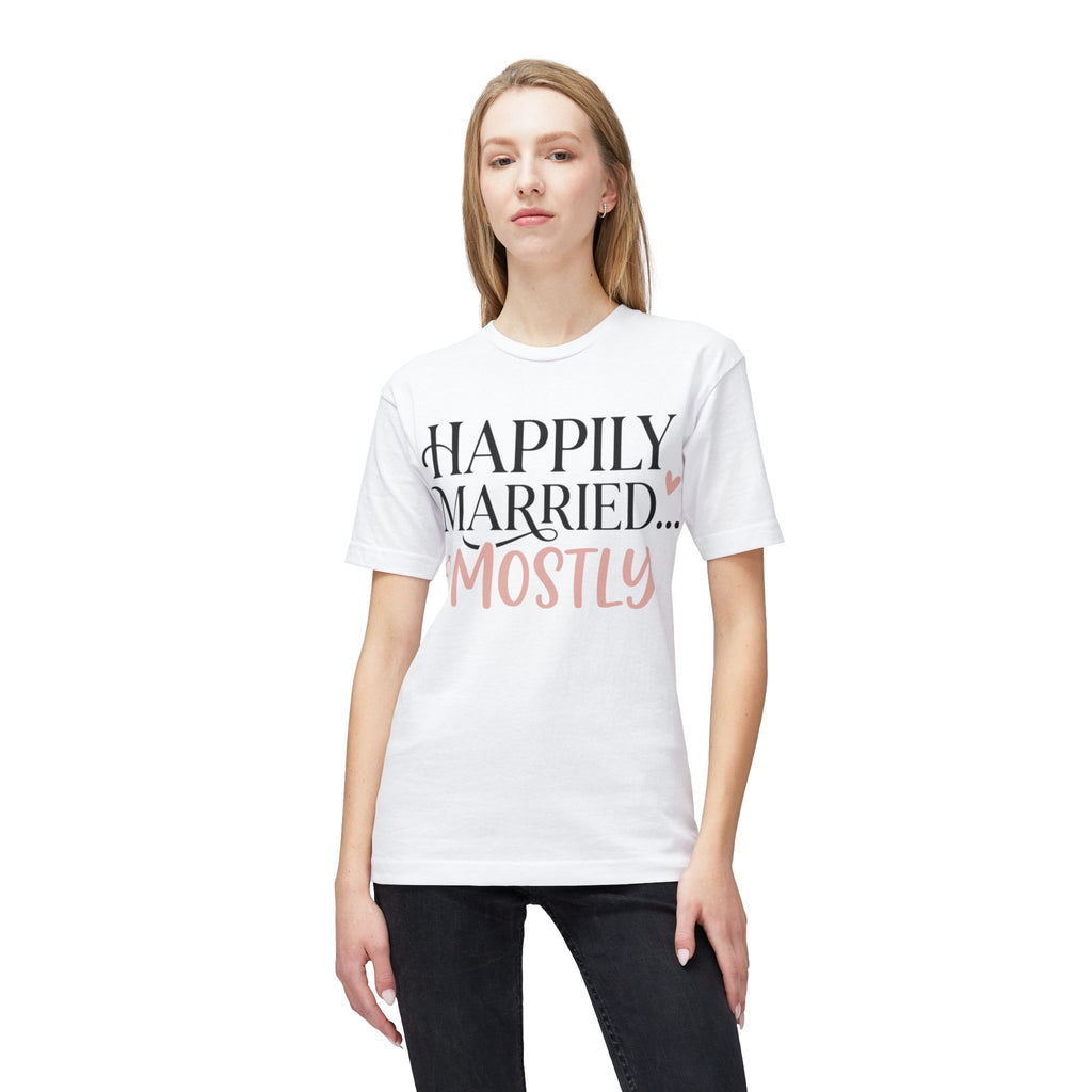 Happily Married Unisex Midweight T-shirt, Made in US