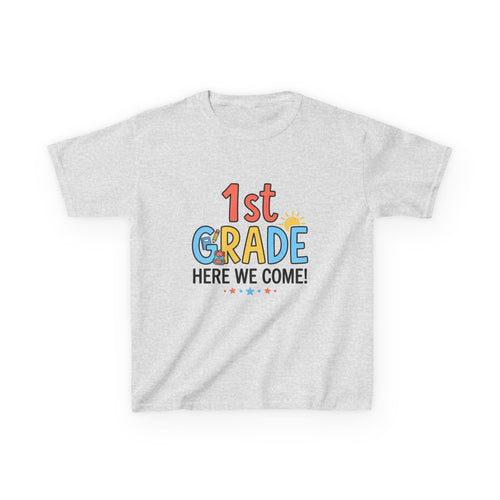 1st Grade Here We Come Kids T-Shirt — Back to School Shirt for Boys & Girls