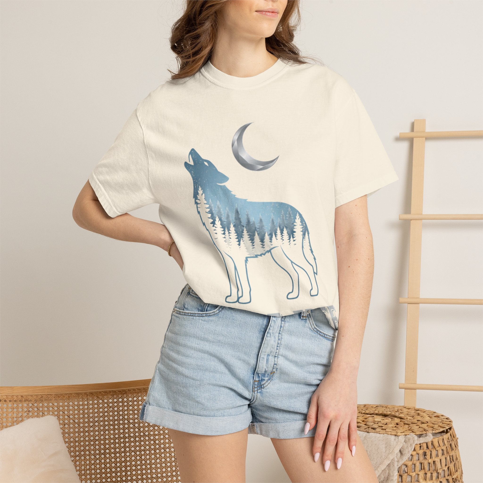 Wild & Free Wolf T-Shirt — Moonlit Woodland Graphic Tee