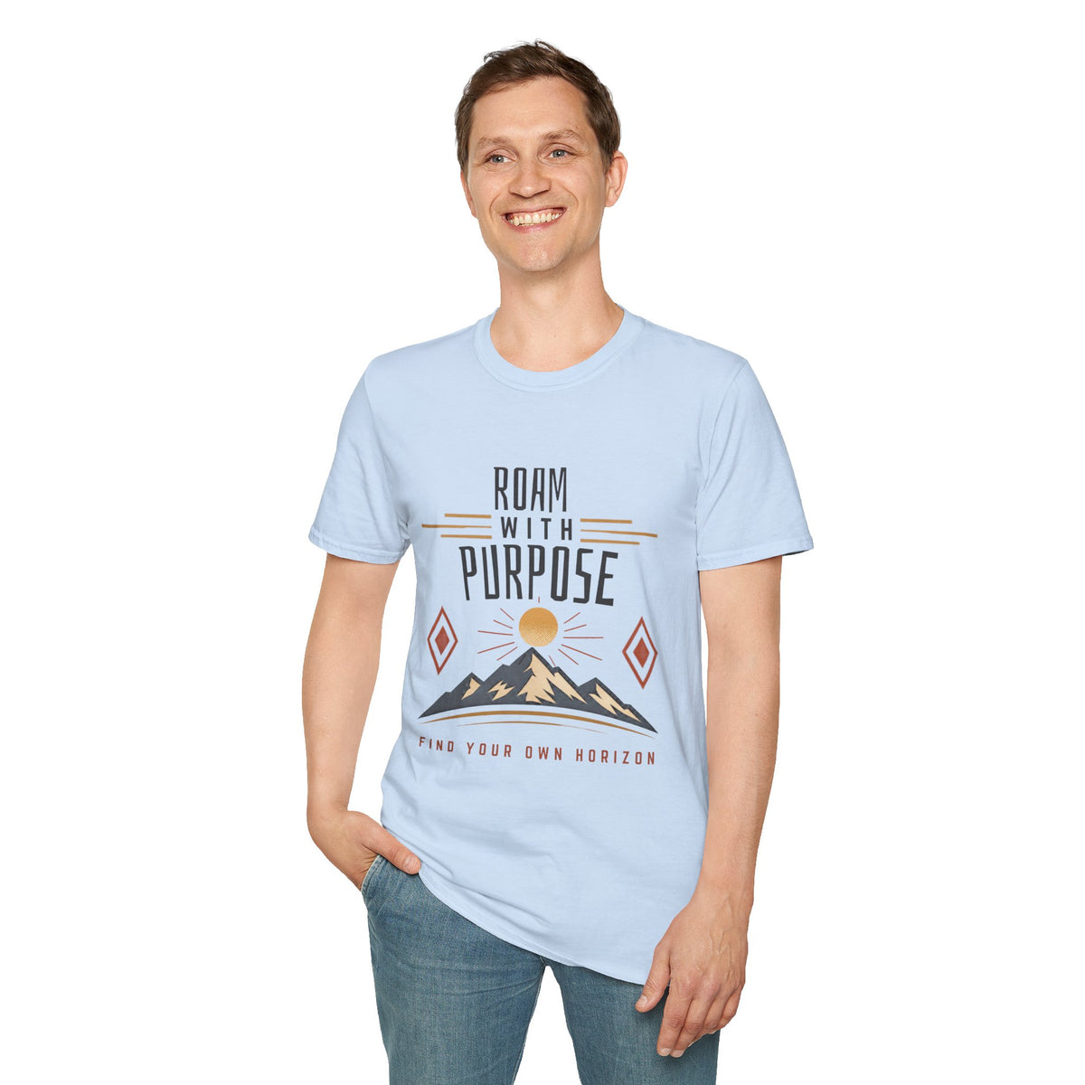 Roam With Purpose T-Shirt — Adventure Mountain Graphic Tee