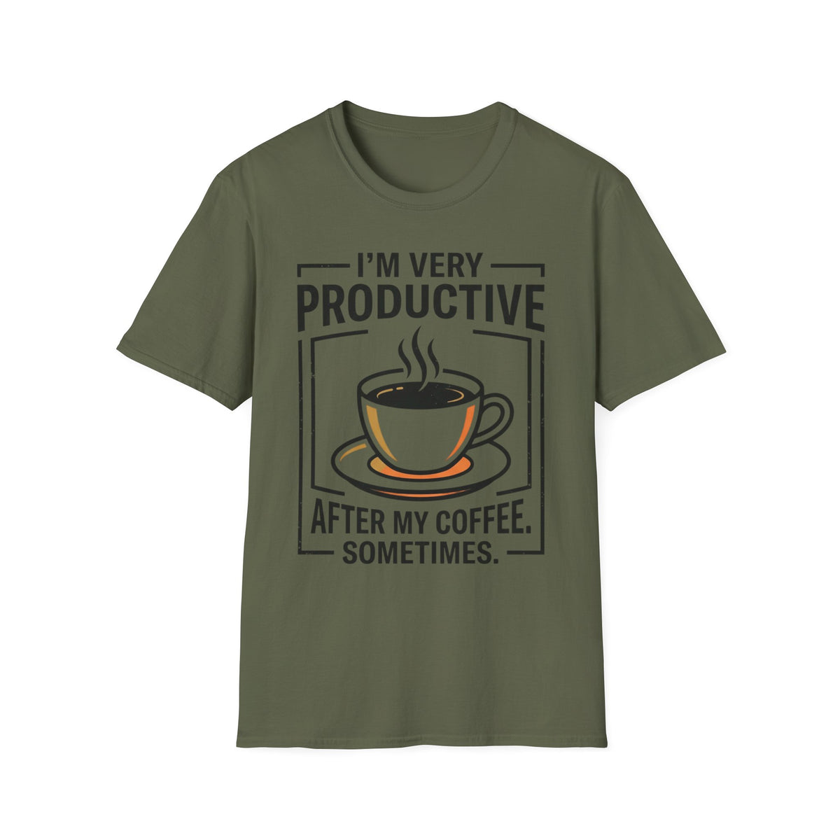 Coffee T-Shirt — "I'm Very Productive After My Coffee... Sometimes"