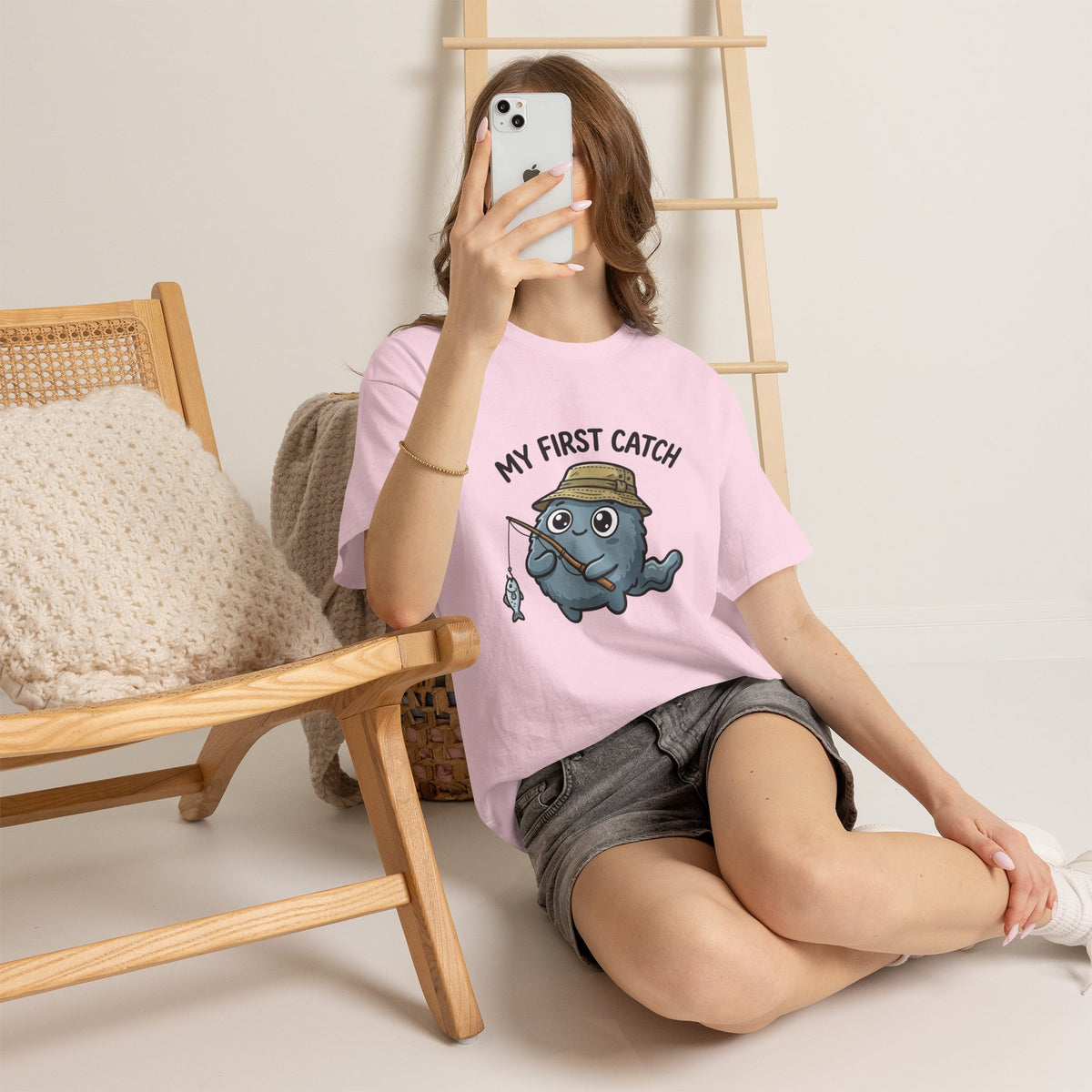 T-Shirt — "My First Catch" Cute Baby Narwhal Fishing Tee