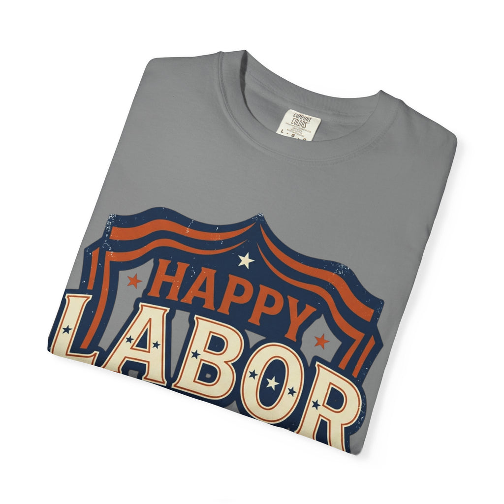 Happy Labor Day 'Celebrate & Honor' Shield Graphic T-Shirt