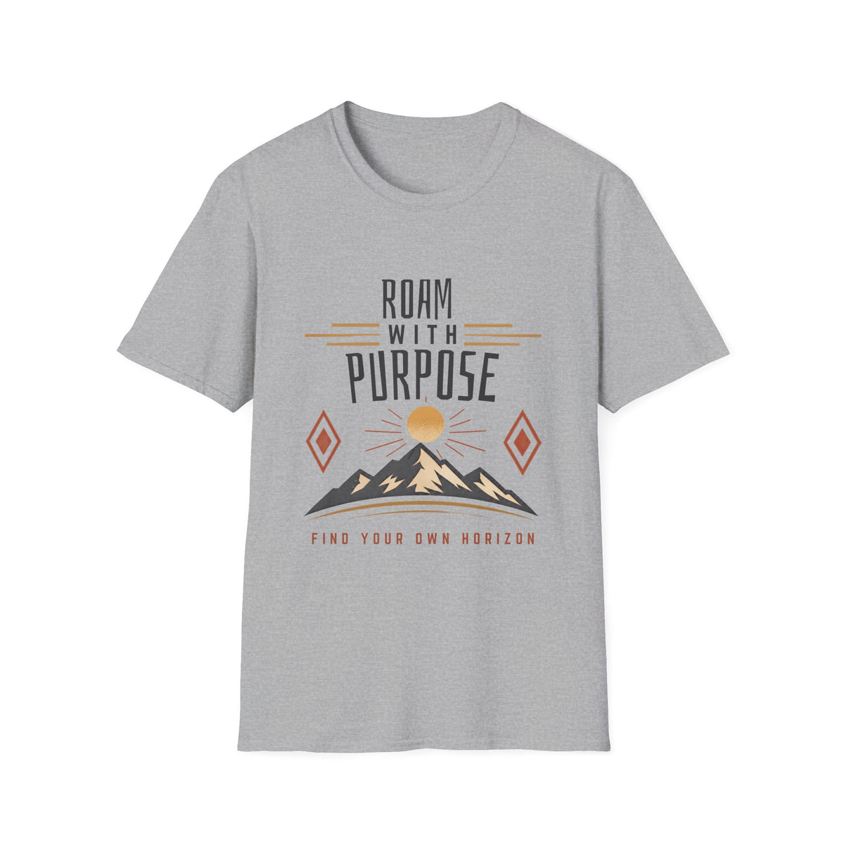Roam With Purpose T-Shirt — Adventure Mountain Graphic Tee