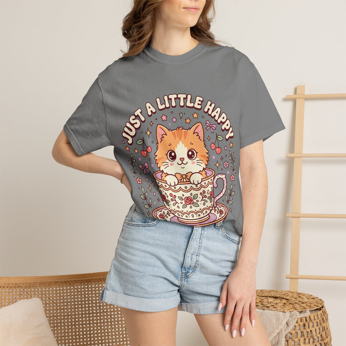 Just a Little Happy Kitty Tee