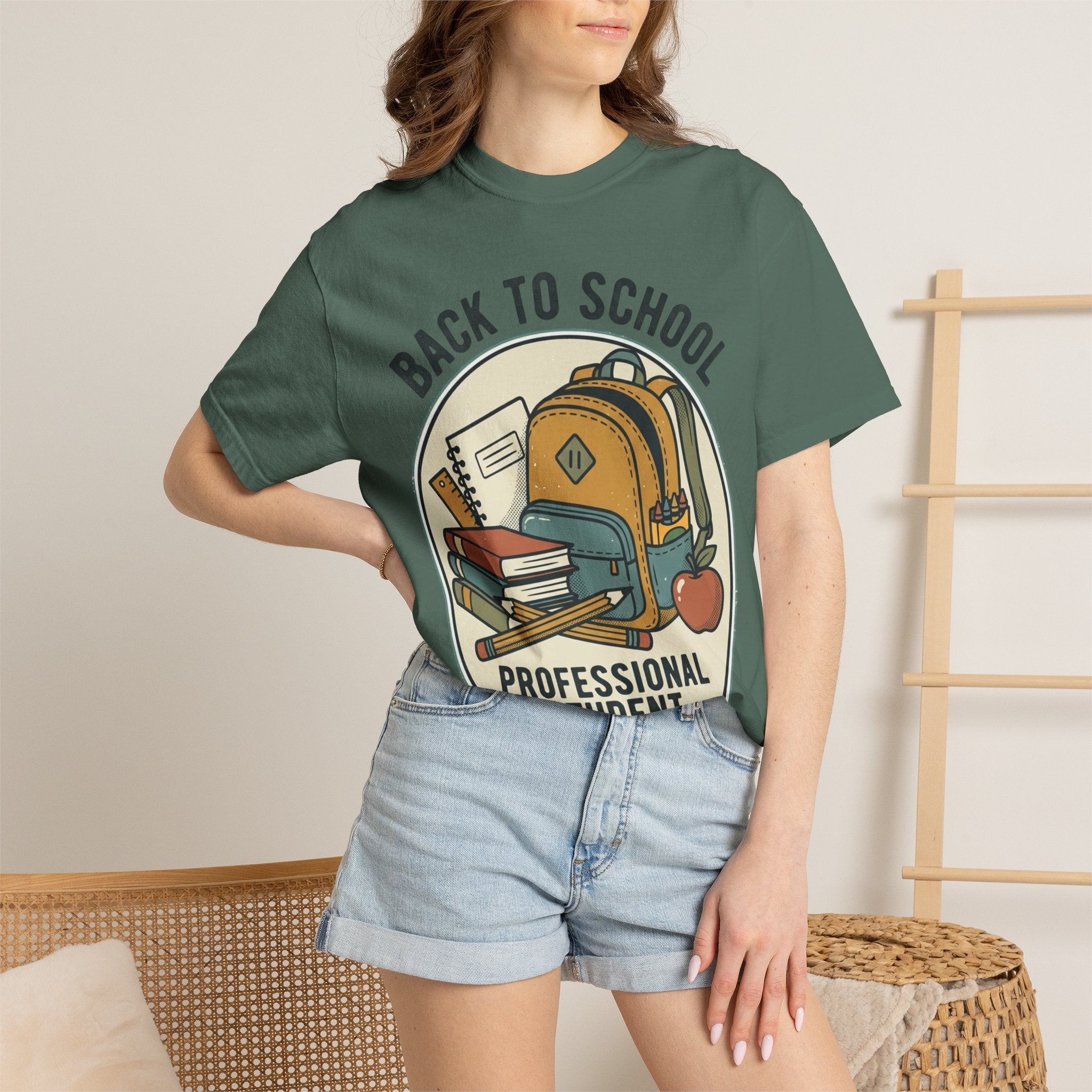 Back to School 'Professional Student' T-Shirt — Backpack & Books Graphic