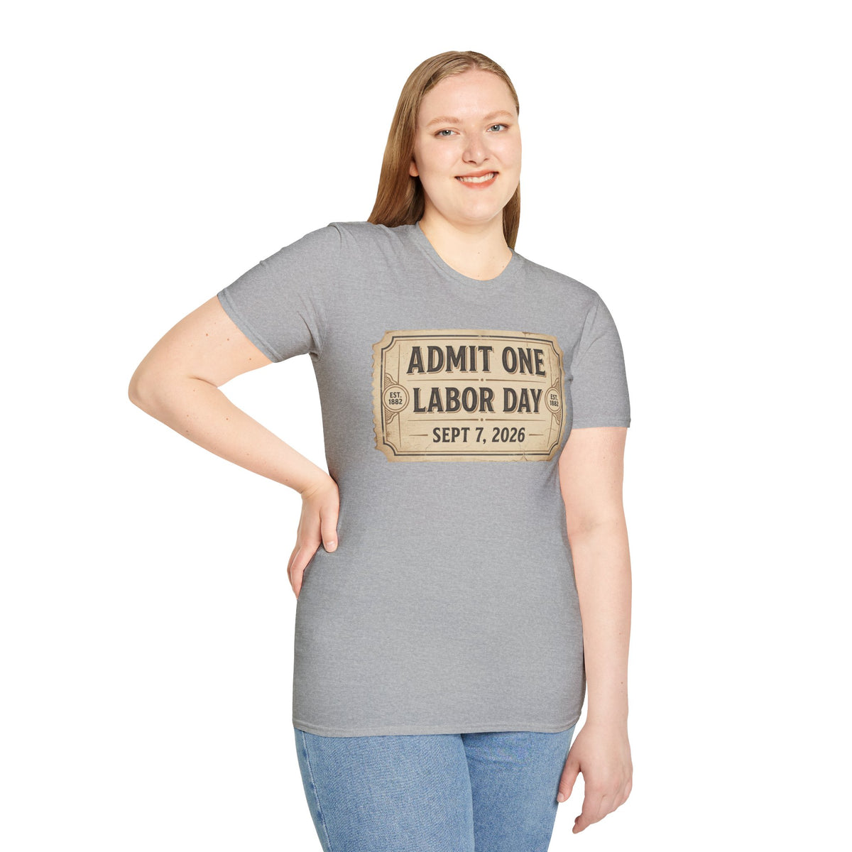 Labor Day 'Admit One' Ticket T-Shirt — Sept 7, 2026 Celebration Tee