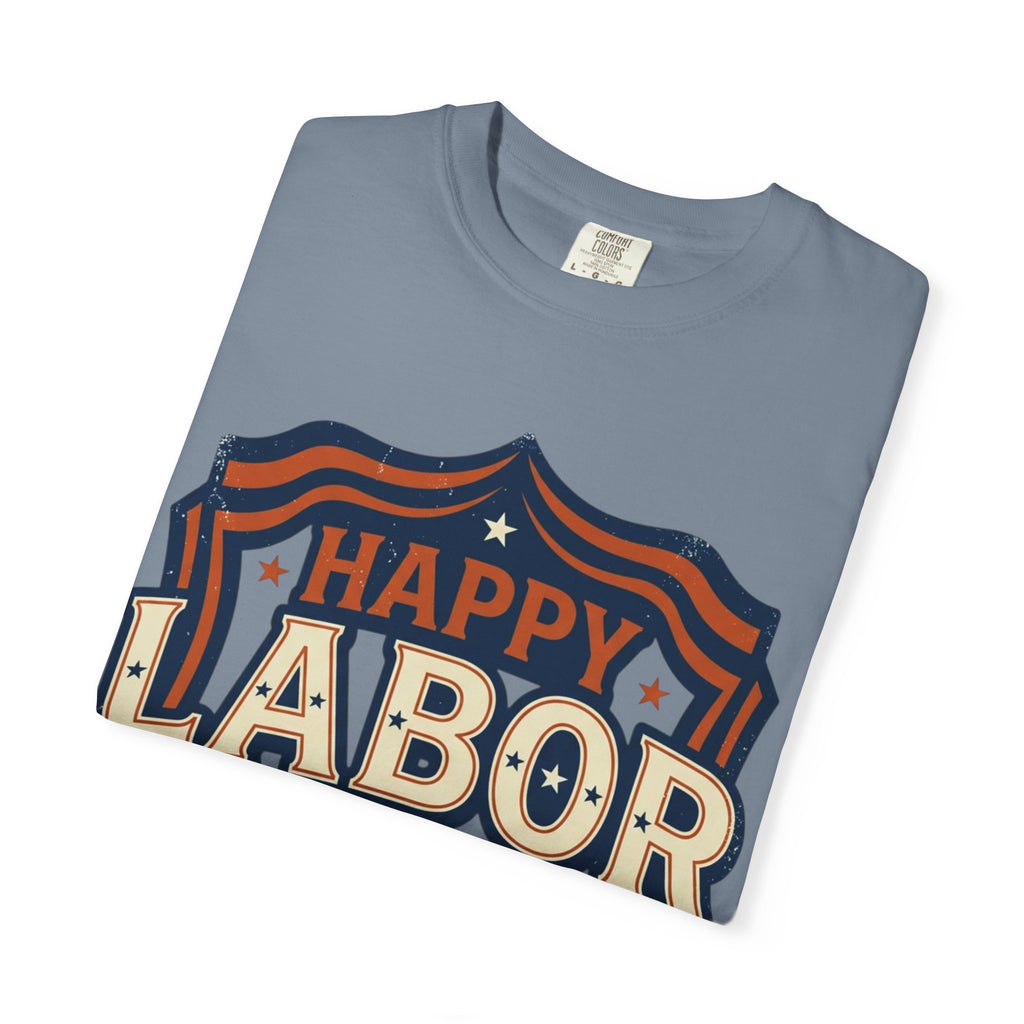 Happy Labor Day 'Celebrate & Honor' Shield Graphic T-Shirt