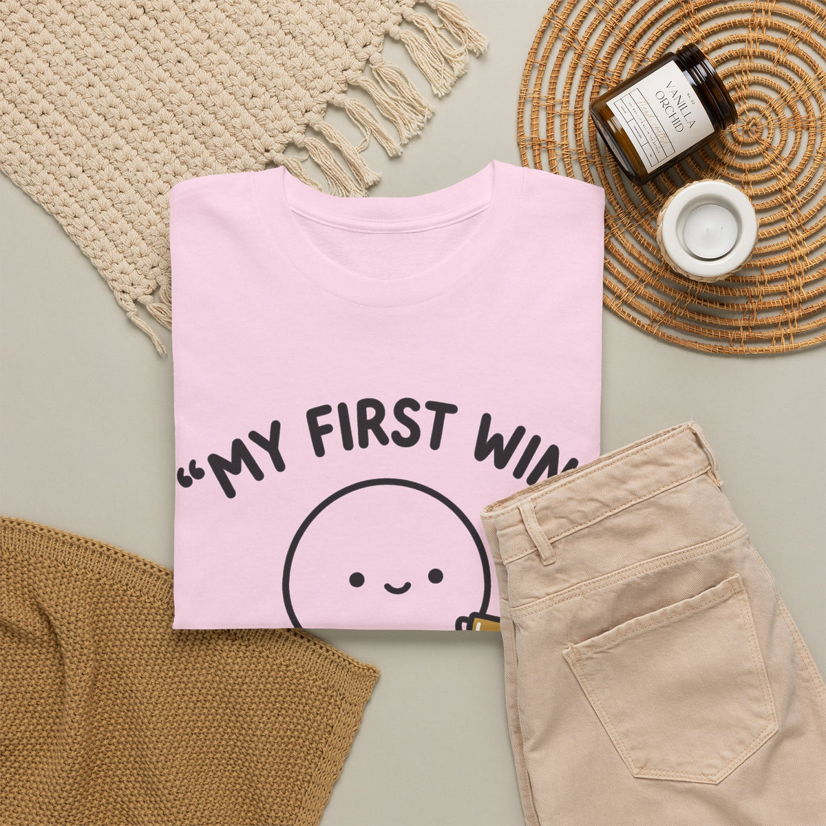 My First Win T-Shirt — Cute Sperm Trophy Graphic Tee