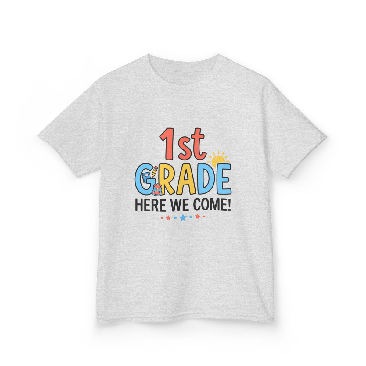 1st Grade Here We Come Kids T-Shirt — Back to School Shirt for Boys & Girls