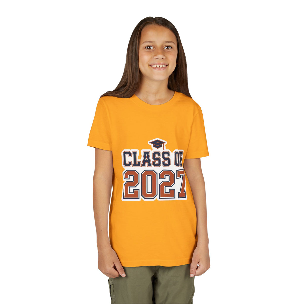 Class of 2027 Graduation Cap Kids Tee