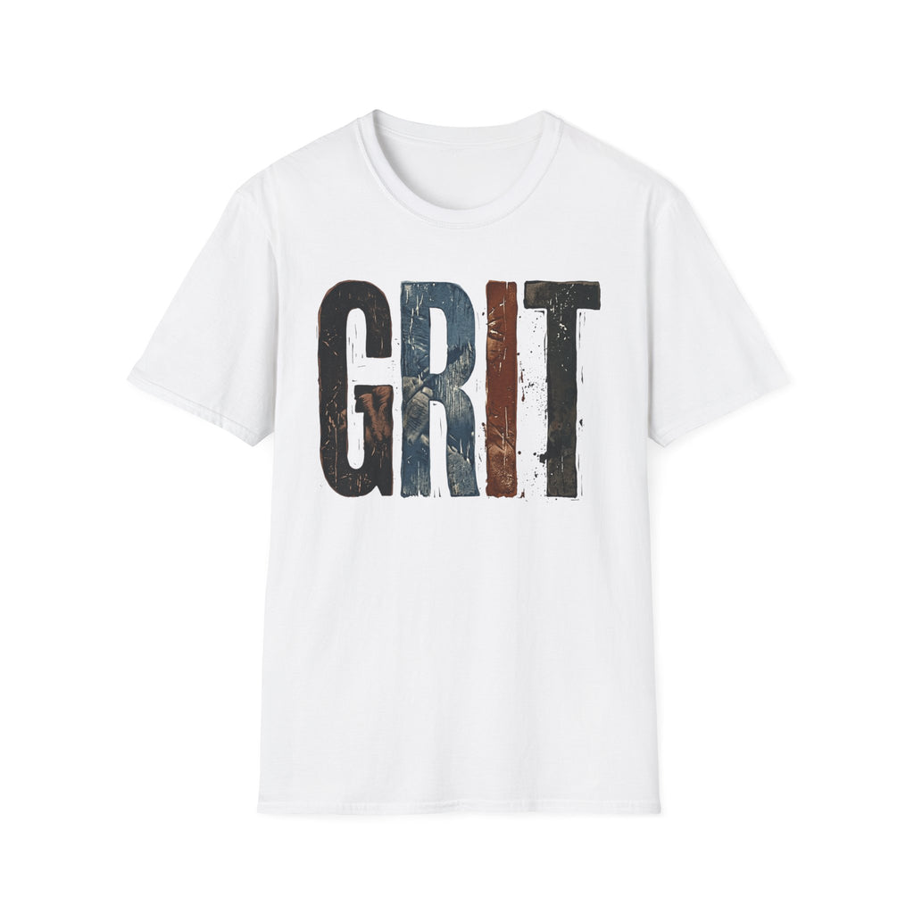 Grit Graphic T-Shirt — Rustic Patriotic Stripes Motivational Tee