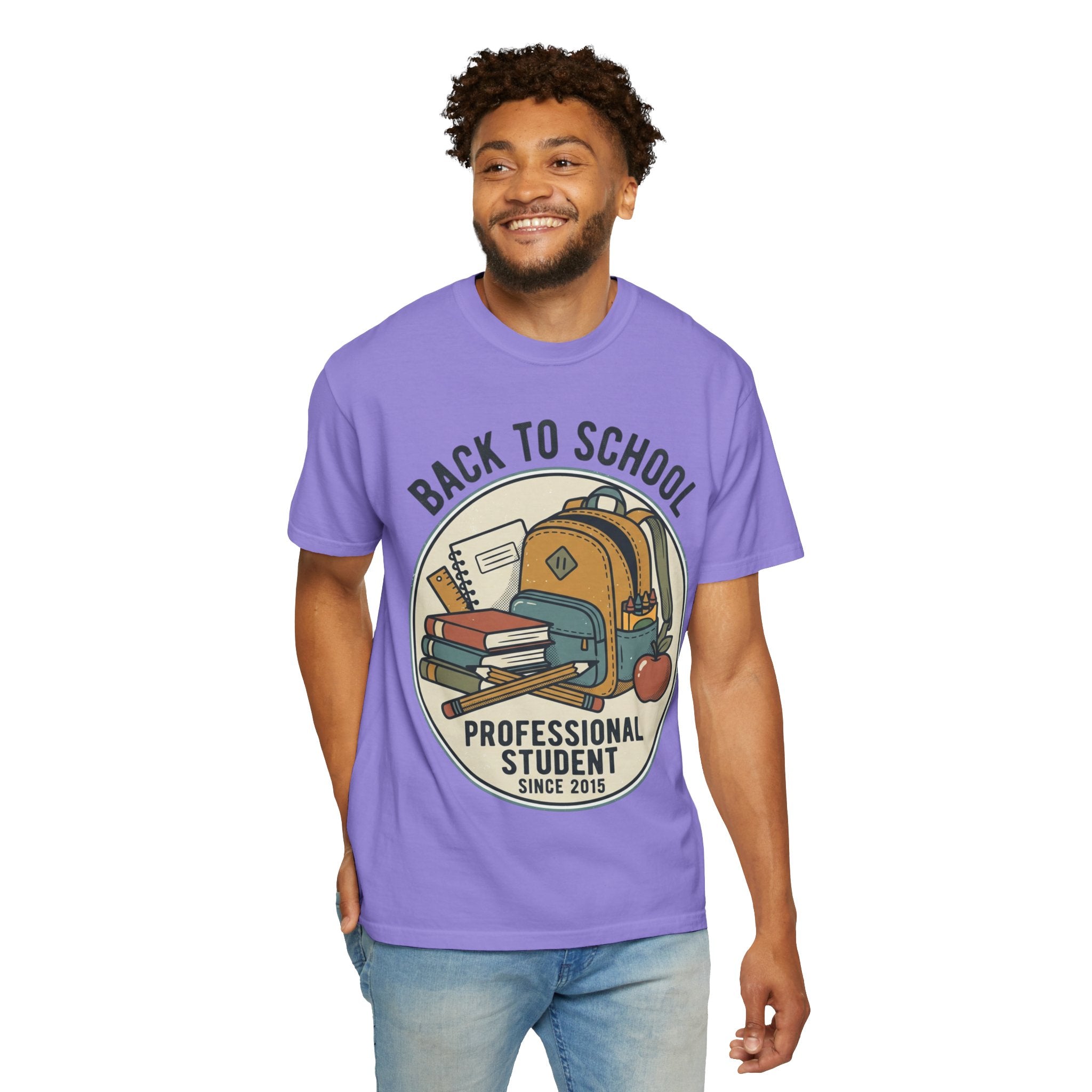 Back to School 'Professional Student' T-Shirt — Backpack & Books Graphic