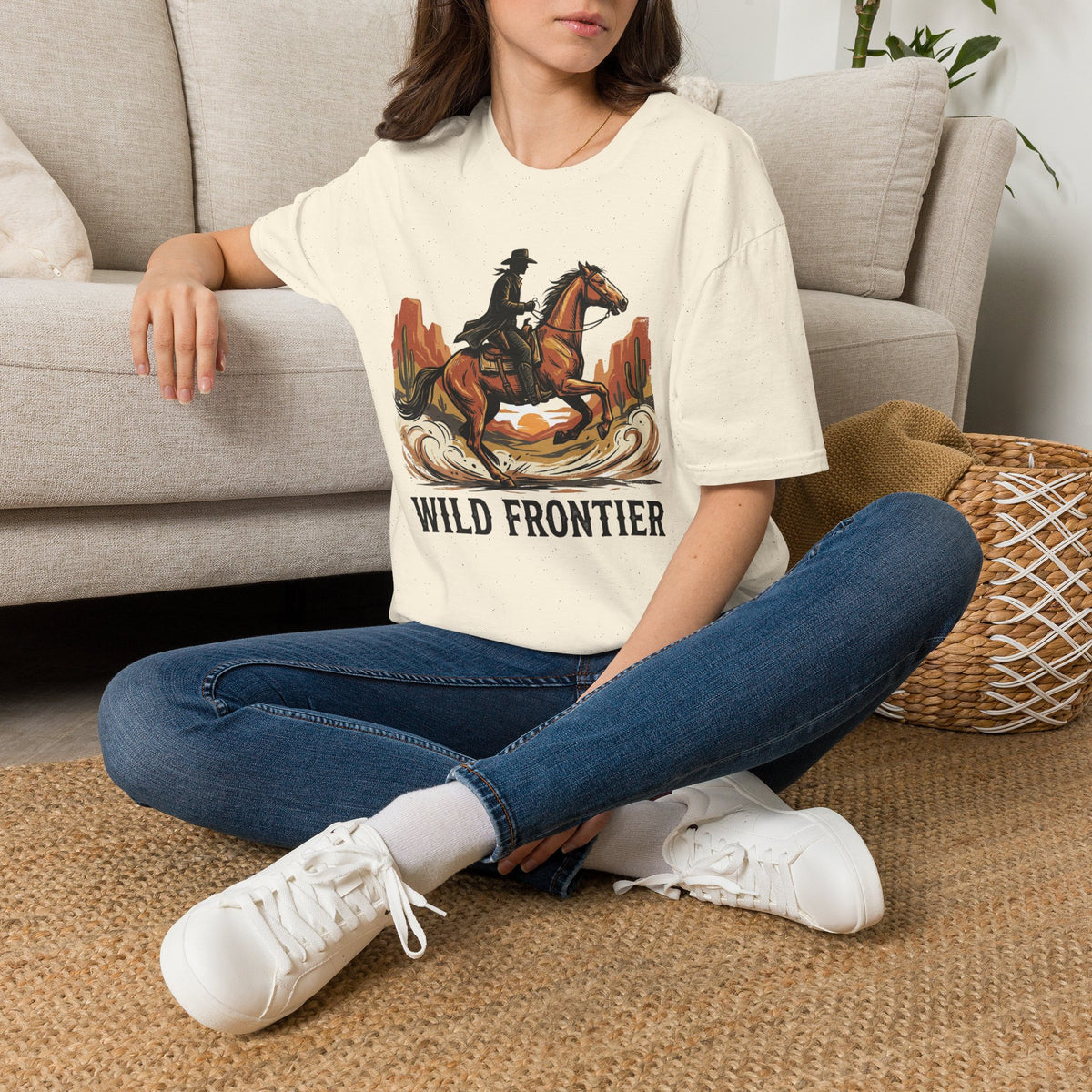 Wild Frontier Cowboy T-Shirt — Western Rider Graphic Tee