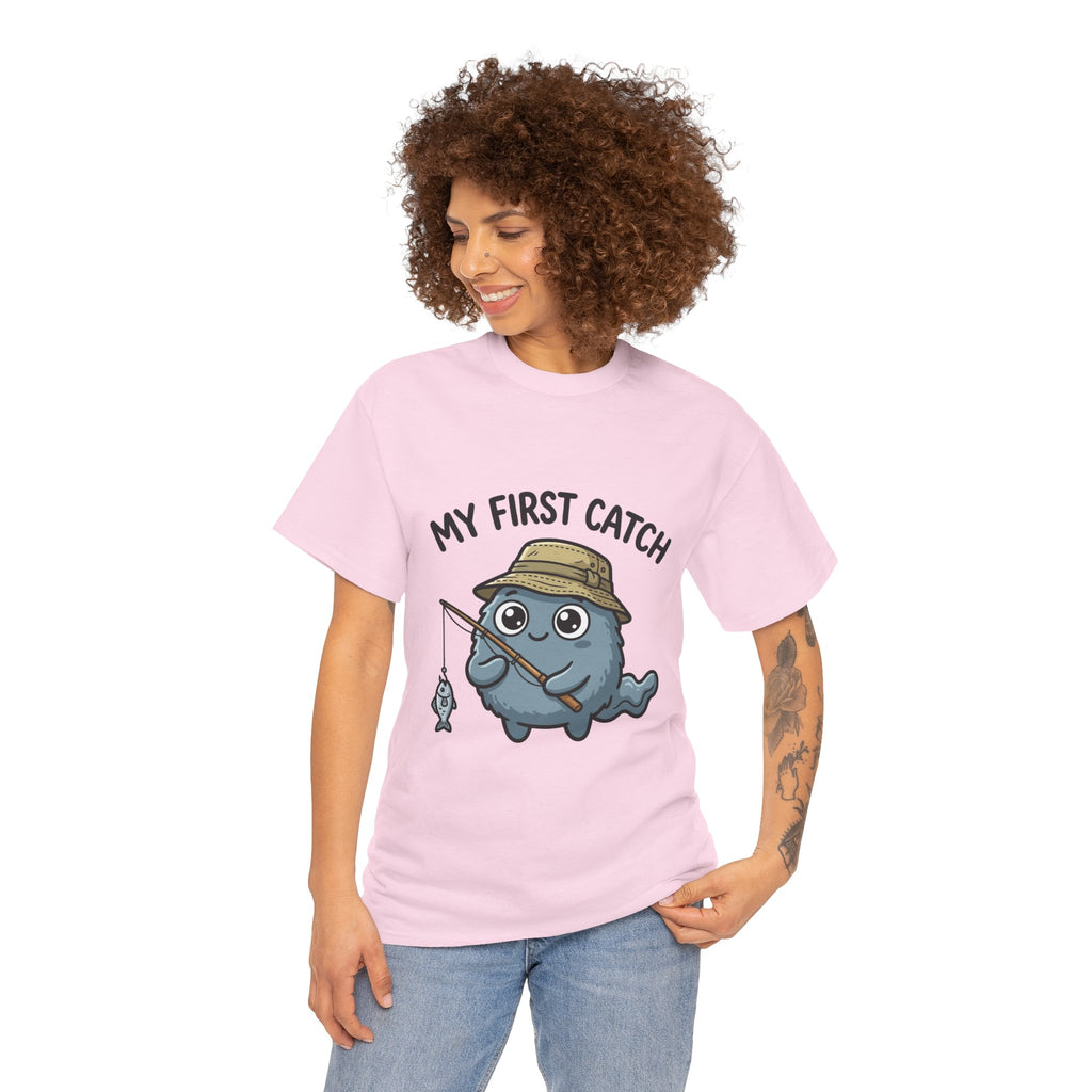 T-Shirt — "My First Catch" Cute Baby Narwhal Fishing Tee