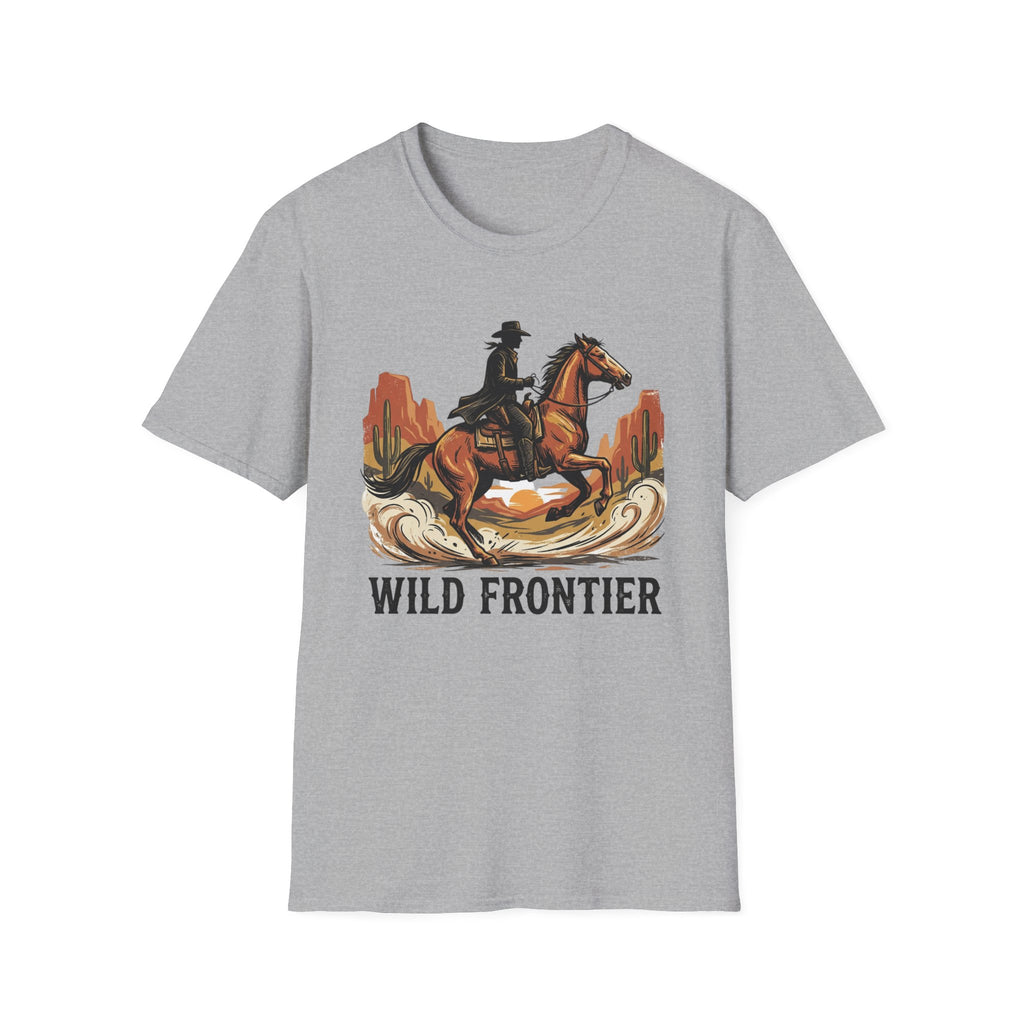 Wild Frontier Cowboy T-Shirt — Western Rider Graphic Tee