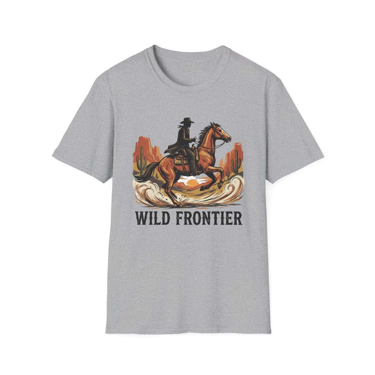 Wild Frontier Cowboy T-Shirt — Western Rider Graphic Tee