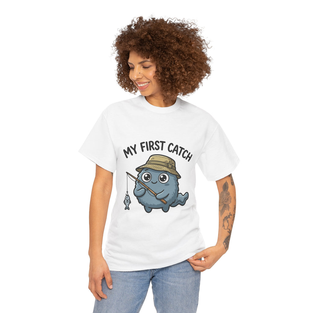 T-Shirt — "My First Catch" Cute Baby Narwhal Fishing Tee